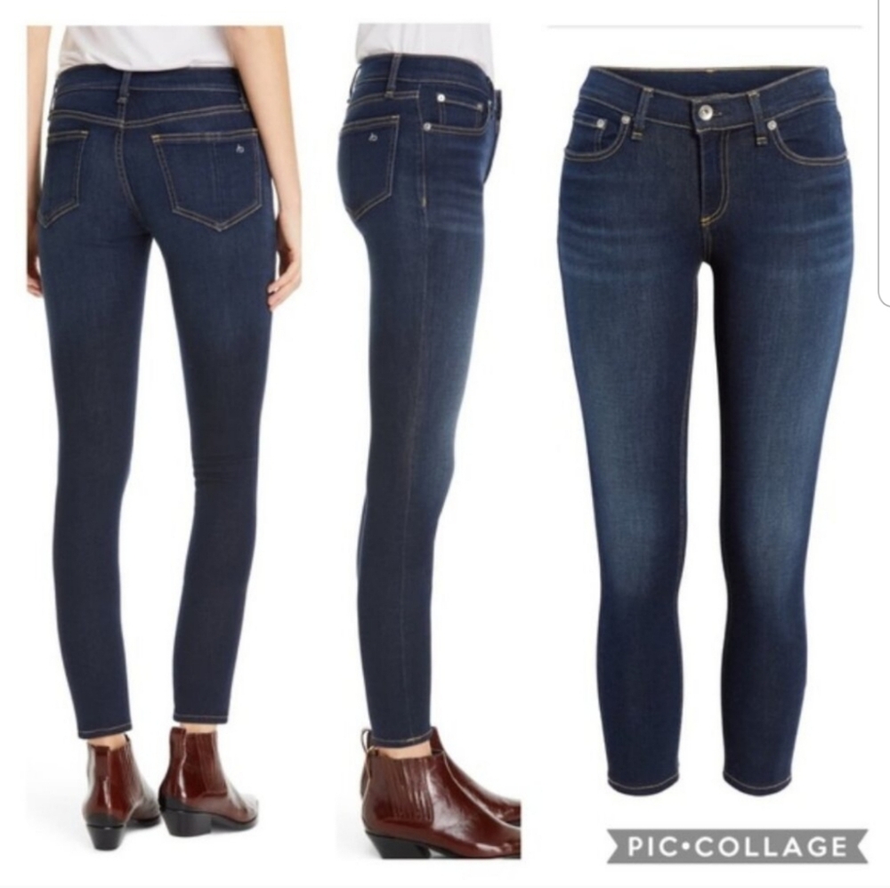 Rag & Bone Women's Cate mid rise Skinny Jeans Size 29 dark wash